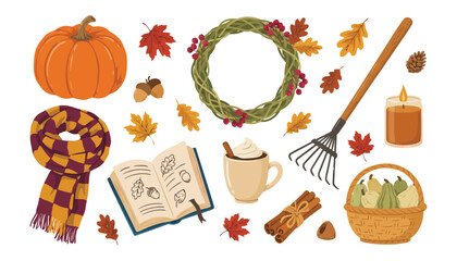 Autumn harvest and cozy collection  fall pumpkin