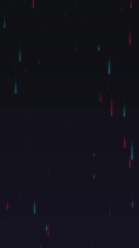 Colorful vertical streaks on dark background. 2d animation