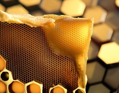 golden honeycomb a close up look at nature s hexagonal marvel