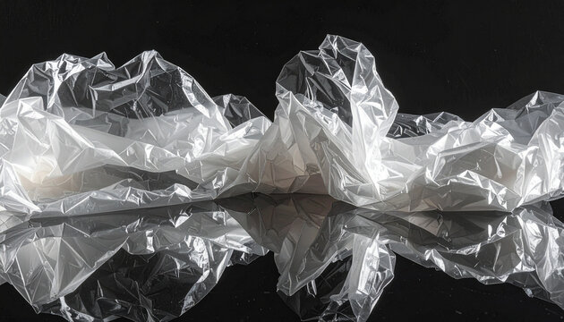 Crumpled Transparent Plastic Waste