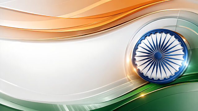 Indian Independent Day Celebration Independence Day Republic Day Celebration Indian Flag Ashoka Chakra Tricolor Background Banner Template Festive Decoration