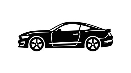 Fototapeta premium Modern Sports Car Silhouette Vector
