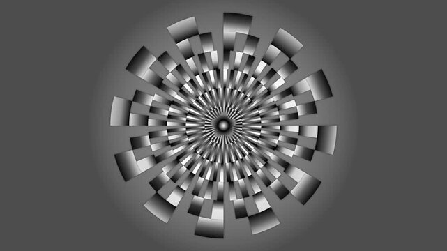 Optical Illusion: Rotating Radial Pattern with Blurring Effect and Subtle Movement
