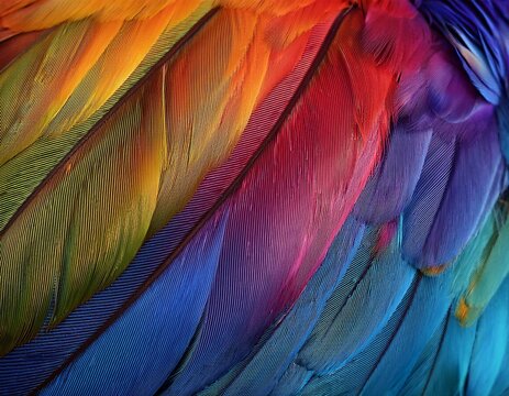colorful wing feather texture background bird gradation