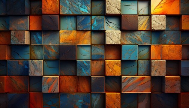 geometric box abstract pattern stone wall texture