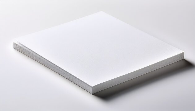 flate blank white smoothe peice of paper isolated on a white background