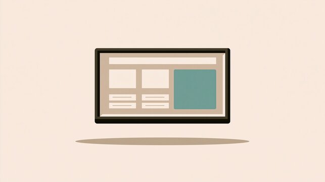 Conceptual illustration of a responsive website layout displayed on a digital screen