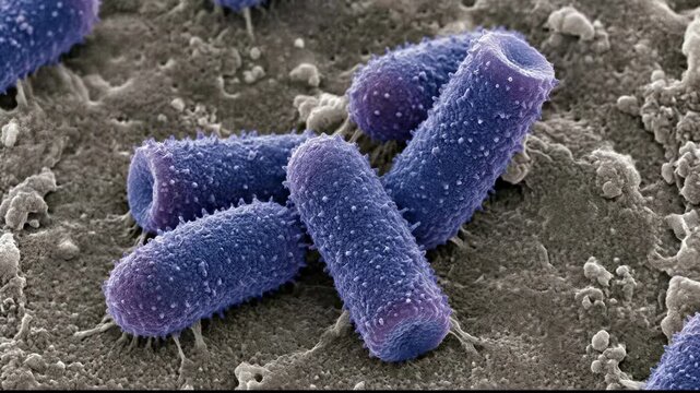 Rhabdovirus virion structure: rabies pathogen, rhabdovirus particle, infectious virus, deadly contagion, bullet shape, cellular target, microscopic form, disease cause.