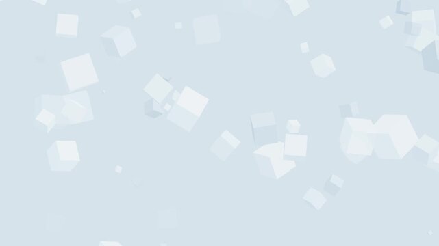 Dreamy Abstract Background with Floating Squares