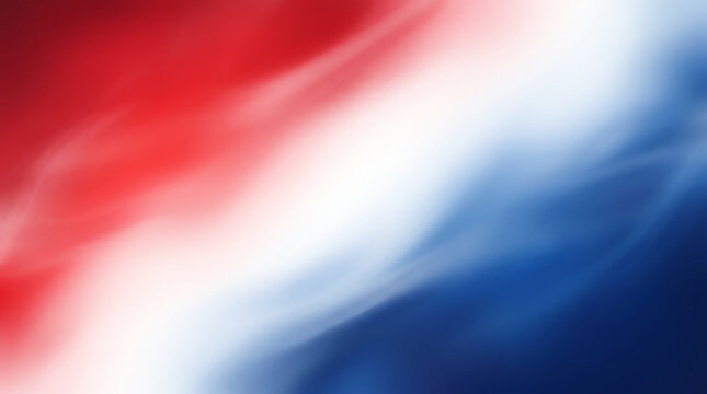 Abstract red white and blue blurred motion background.