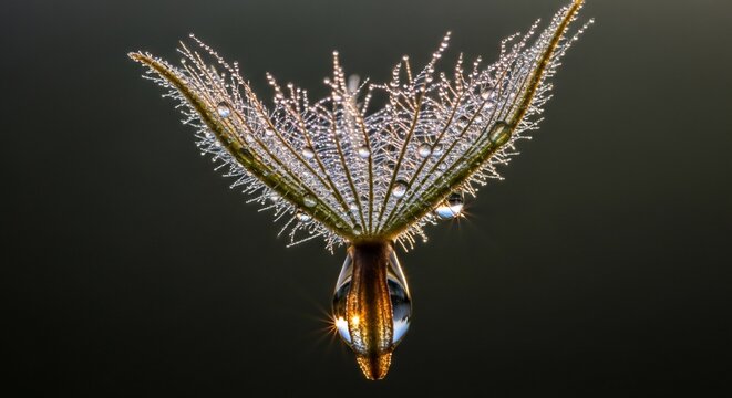 Dewdrop Jewel: A Gossamer Wing's Morning Adornment