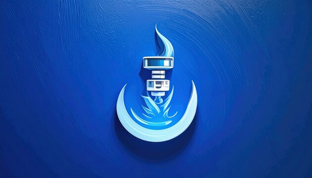 Futuristic Technology Concept with Digital Data and Blue Light.