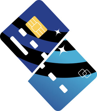 vector broken credit card icon