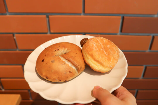 bread, bun or cranberry bread or cranberry bun or cranberry bagel and donut or doughnut