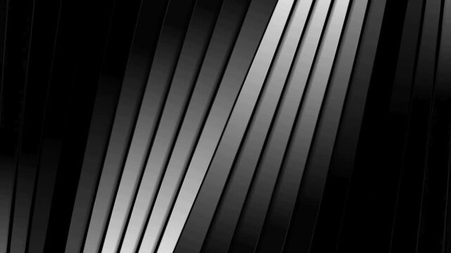 Abstract dark metal background with diagonal moving plates for professional video production and design.
