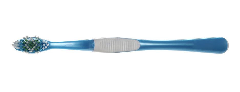 Toothbrush isolated on white, with clipping path, top view