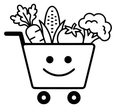 ecommerce cart vector