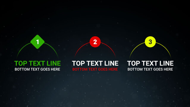 Three Steps Milestone Infographic Lower Third