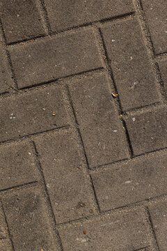 Design of a concrete pavement showing rectangular blocks arranged in a pattern