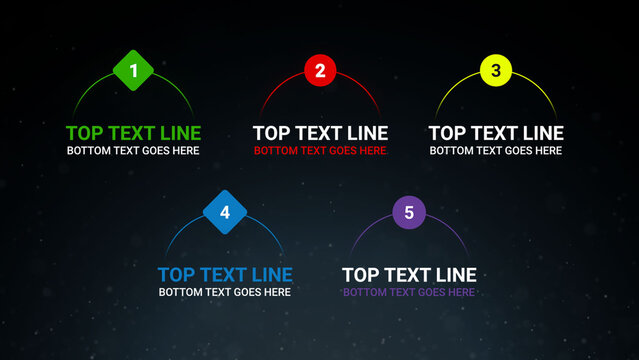 Five Steps Milestone Infographic Lower Third