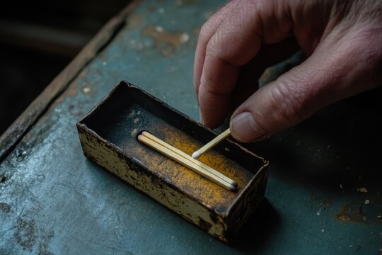 Matchbox hand match wooden box lighting