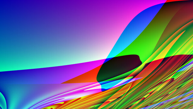Vibrant Neon Fluid Abstract Gradient Background