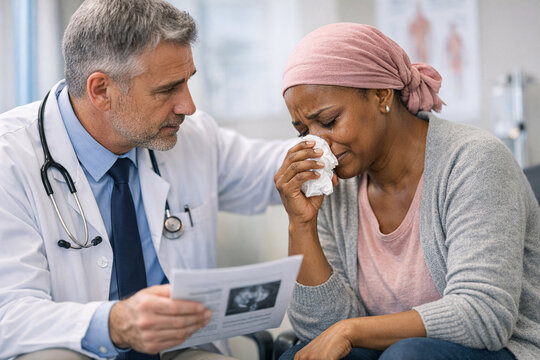 A compassionate medical doctor helping a patient with their nosebleed, showing support and concern.