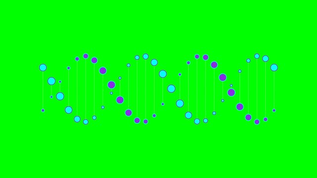 A stylized digital illustration of a double helix dna strand structure