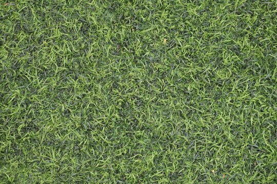 Vibrant synthetic green grass creates a lush, durable surface for outdoor landscaping.