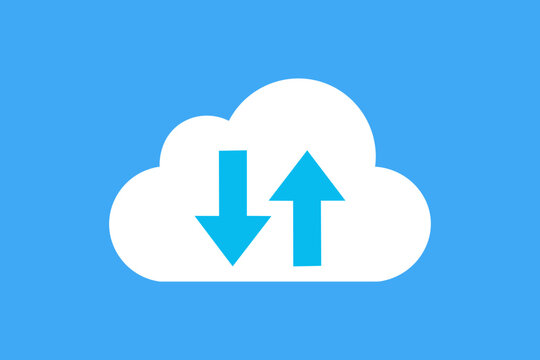 Cloud icon with upload and download arrows