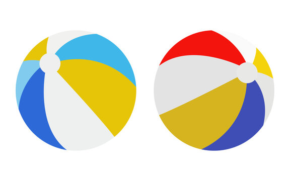 Set of two colorful beach balls