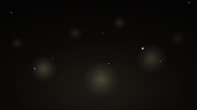 Abstract looping motion background with flying particles Champagne Glowing Circles Overlay HD