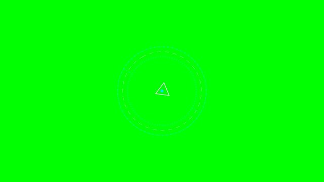 Minimalist play button icon set against a vibrant solid green background