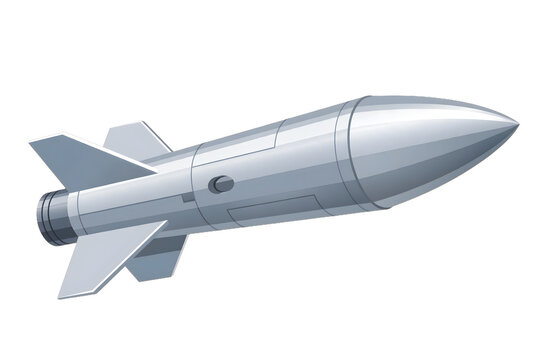 Modern Missile Vector Illustration Isolated on White Background