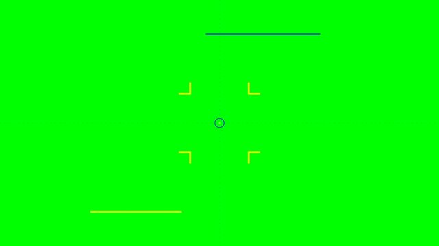 Digital camera viewfinder overlay with tracking markers on a green screen