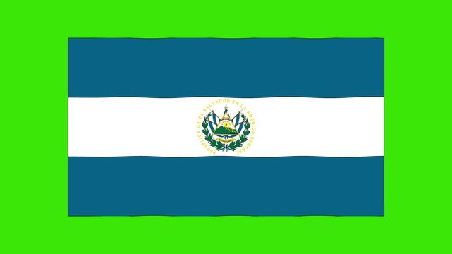 Abstract Illustration Estonia flag waving green screen 4K