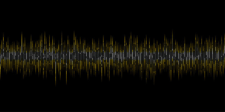 Abstract glowing sound vibrations. Futuristic background for equalizer design. Vibration of light. Bright flash of light
