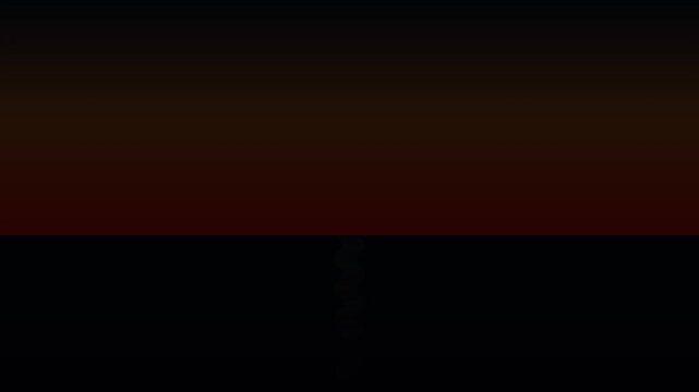 Warm twilight glow over a dark minimalist landscape