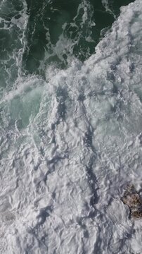Winter Storm Waves at Is Arutas on the Sardinian Coast
