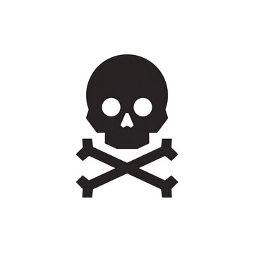 Skull icon with crossbones