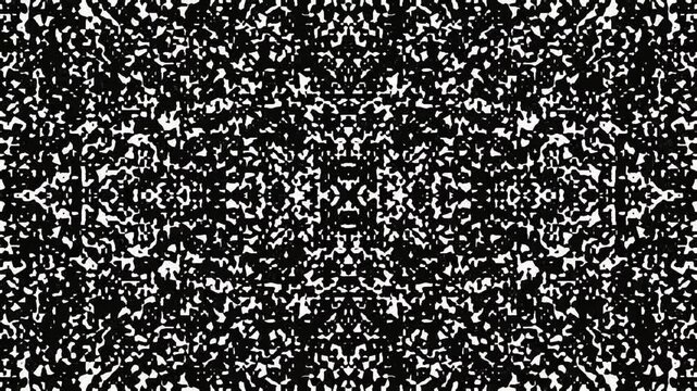 Abstract black and white symmetrical noise texture background