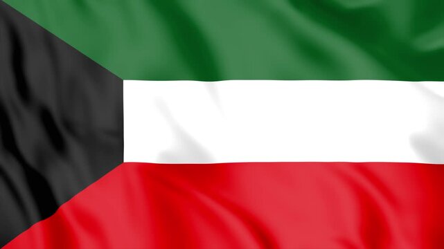 Kuwait Flag Loop animation