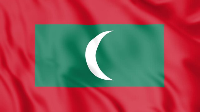 Maldives Flag Loop animation