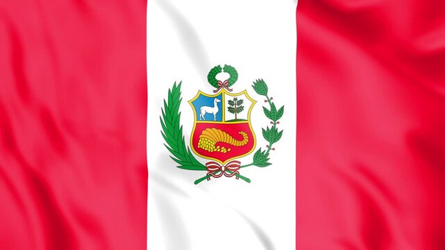 Peru Flag Loop animation