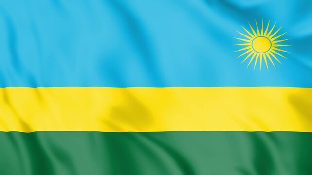 Rwanda Flag Loop animation