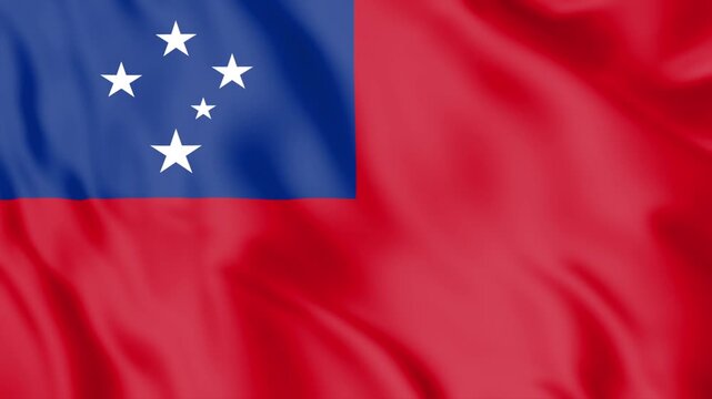 Samoa Flag Loop animation