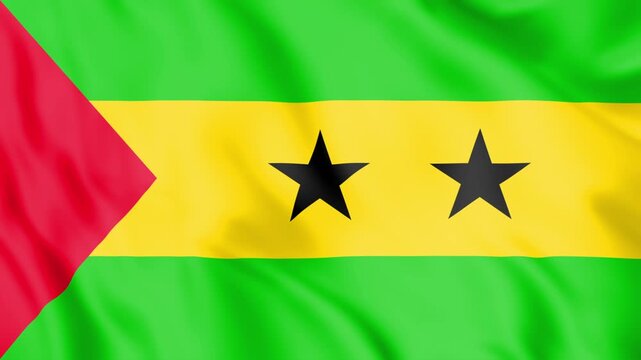 Sao Tome and Principe Flag Loop animation
