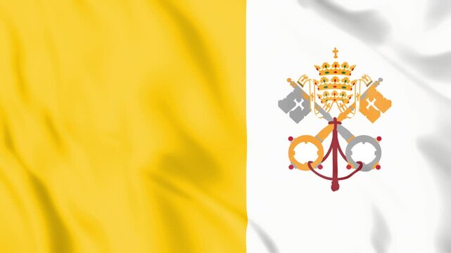 Vatican City Flag Loop animation
