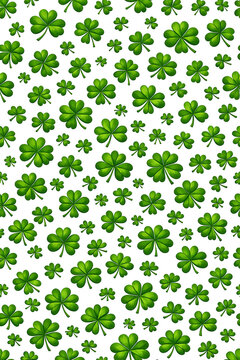 Celebrate St. Patrick's Day with a green clover border pattern.