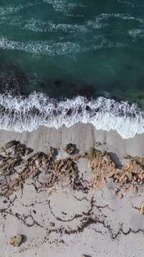 Winter Storm Waves at Is Arutas on the Sardinian Coast